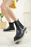 Nesil Shoes Dvm 5004 Siyah Çift Lastikli Kadın Bot