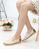Nesil Shoes Syg P41 Bej Hakiki Deri Kadın Ayakkabı