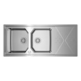 TEKA BROOKLYN 80 M-XP 2B 1D 116 CM ÇİFT GÖZ DAMLALIKLI ÇELİK EVYE