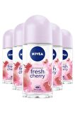 Nivea Bayan Fresh Cherry Roll-On 50 ml X5