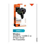 Araç Şarj Lkw1 2 USB A+ USB C Hızlı Araç Şarjı Cihazı Çakmaklık Tf Kart Girişli Fm Transmiter
