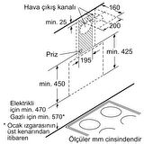 Siemens LC65KA270T Beyaz Ankastre Davlumbaz