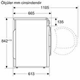 SIEMENS WQ45B2A0TR iQ700 9 Kg Çamaşır Kurutma Makinesi
