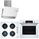 BOSCH ANKASTRE SET HBF534EW3T, POP6C2O10O, DWK65AD20R