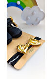VaVbaby Gold Chic Kız Bebek Bandana ve Ayakkabı 0-6 Ay Şirin Sevimli Rahat Yumuşak Taban