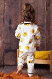 VaVbaby %100 Pamuk Kruvaze Yaka Önden Düğmeli Tweety Mevsimlik Bebek Pijama Takım (Ay)