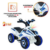 VaVbaby Crazy Cross Akülü Motor ATV 6v Beyaz-Mavi