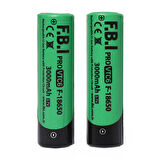 F.B.I VTC6 18650 3.7V 3000mAh 30A Li-ion Şarjlı Pil + Pil Taşıma Kutusu 2&apos;li SET