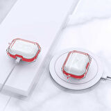 Apple AirpodsŞeffaf Geometrik Tasarımlı Airbag-22 Silikon Kılıf