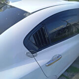 Honda Civic FB7 2012-2016 Uyumlu Kelebek Cam Izgarası Kelebek Cam Vizörü Havalandırma Sağ Sol Takım Parlak Siyah