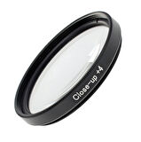 Ayex Close-Up Filtre Seti 58 mm – +1 +2 +4 +10 Diyopter, Optik Cam, İnce Alüminyum Çerçeve, Taşıma Kılıfı