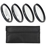 Ayex 77mm Close-Up Filtre Seti – 4’lü (+1, +2, +4, +10) | Optik Cam, Metal Çerçeve, Taşıma Çantalı
