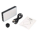 ayex W140 RGB LED Video Işığı – 20 Özel Işık Efekti, LCD Ekran, Dahili 3100mAh Batarya