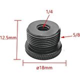 Ayex 1/4" Vidayı 5/8" Mikrofon Vidasına Dönüştürücü Adaptör Vida