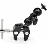 Ayex Dual Ball Heads Magic Arm + Super Crab Clamp Kelepçe