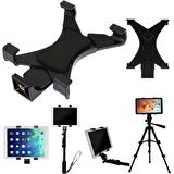 Ayex Tripod, Monopod Vb. 1/4 Inç Vidalı Sabitleyiciler Için Tablet Tutucu