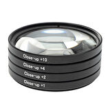 Ayex 40.5mm Close-Up Filtre Seti – 4’lü Diyopter (+1, +2, +4, +10) | Optik Cam | Taşıma Çantalı