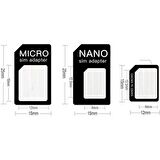 Ayex Nano ve Micro Sim Kartları Için Sim Kartı Adaptörü