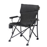 Uquip Roxy Comfort+ Black Edition Yüksek Konforlu Katlanır Kamp Sandalyesi