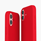 Vonmahlen Yumuşak Silikon Kılıf iPhone 16 - Ateş Kırmızısı