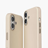 Vonmahlen Deri Kılıf iPhone 16 Plus Krem