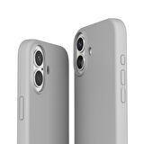Vonmahlen Yumuşak Silikon Kapak & Kılıf iPhone 16 Plus - Açık Gri