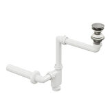 Aqua Bagno  Smart Pop-up  sifon , Taşma Delikli  Krom +Comfort Yer Kazandıran Lavabo  sifonu -2 Parça Set