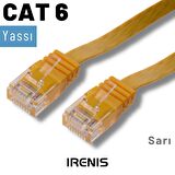 IRENIS 50 cm CAT6 Kablo Yassı Ethernet Network Lan Ağ İnternet Kablosu