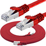 IRENIS 50 cm CAT7 Kablo Yassı FTP Ethernet Network LAN Ağ Kablo Ve Ekleyici