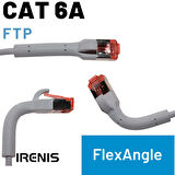 IRENIS 50 cm CAT6A U/FTP 90° Bükülebilir Kablo, Beyaz