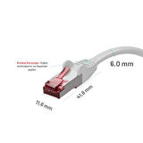 IRENIS 50 cm Beyaz CAT6A S/FTP Ethernet Data Center Kablosu