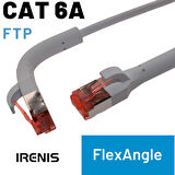 IRENIS 1 Metre CAT6A U/FTP 90° Bükülebilir Kablo, Beyaz