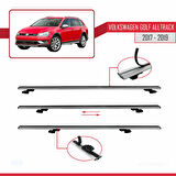 VW Golf Alltrack Mk7 2017-2019 Arası ile Uyumlu BASIC Model Ara Atkı Tavan Barı Gri 2 Adet