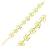925 Ayar Gümüş Gold Sarı Papatya Bileklik BR0460252
