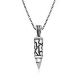 925 Ayar Gümüş Kurşun Erkek Gümüş Kolye T4387