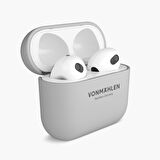 Vonmahlen AirPods 3. nesil için İnce Kapak Kılıf - Açık Gri