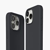 Vonmahlen iPhone 15 Pro için Manyetik Silikon Kılıf - Lacivert