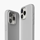 Vonmahlen iPhone 15 Pro için Manyetik Silikon Kılıf - Açık Gri