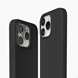Vonmahlen iPhone 15 Pro Max için Manyetik Silikon Kılıf - Siyah