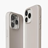 Vonmahlen iPhone 15 Pro Max için Manyetik Silikon Kılıf - Krem