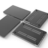 Vonmahlen Şeffaf Kapak & Kılıf for MacBook MacBook Pro 16 inç Mat - Siyah