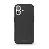 Vonmahlen Deri Görünümlü Kapak & Kılıf iPhone 16 - Siyah