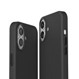 Vonmahlen Deri Görünümlü Kapak & Kılıf iPhone 16 - Siyah