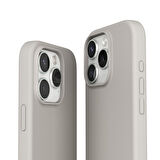 Vonmahlen Yumuşak Silikon Kapak & Kılıf iPhone 16 Pro - Krem