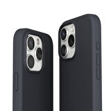 Vonmahlen Yumuşak Silikon Kapak & Kılıf iPhone 16 Pro - Lacivert