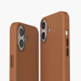 Vonmahlen Deri Kılıf iPhone 16 Kahverengi