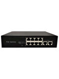 OEM ODM Fast Ethernet 10/100mbps 8Port Poe Switch With 2 Uplink Port Network Switch