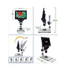 Class CMS-71 Lcd Ekranlı Mikroskop 7 inch 12Mp masa tipi 1200x büyütme