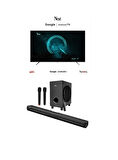 Next YE-75EFSG7 4K Ultra HD 75" 190 Ekran Uydu Alıcılı Google Smart QLED TV + Minix Karaokebar MX-906 N Soundbar