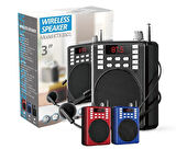 Subzero KTX 1601 Mikrofonlu Rehber Öğretmen Amfisi USB/TF/AUX FM Destekli Hoparlör